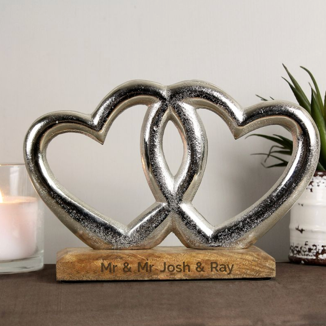 Mr & Mr - Gay Couple Personalised Heart Ornament | Gift