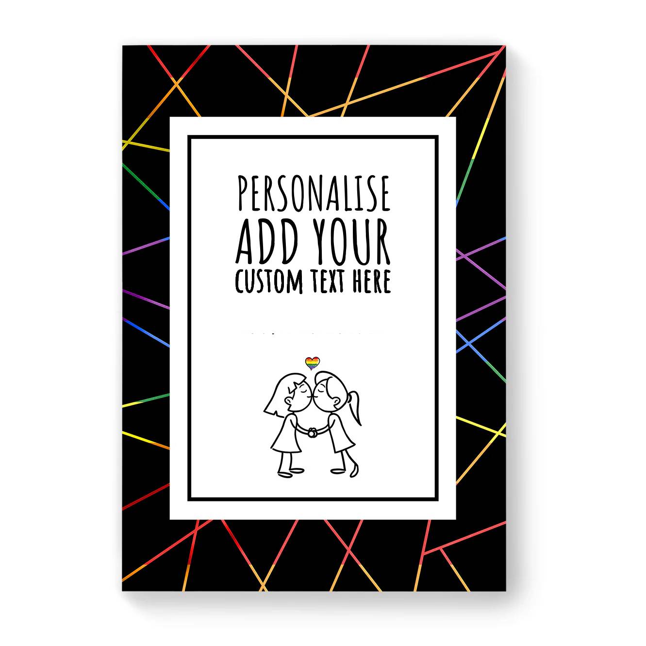 Personalised Lesbian Gay Couple Card - Multiple Designs Available