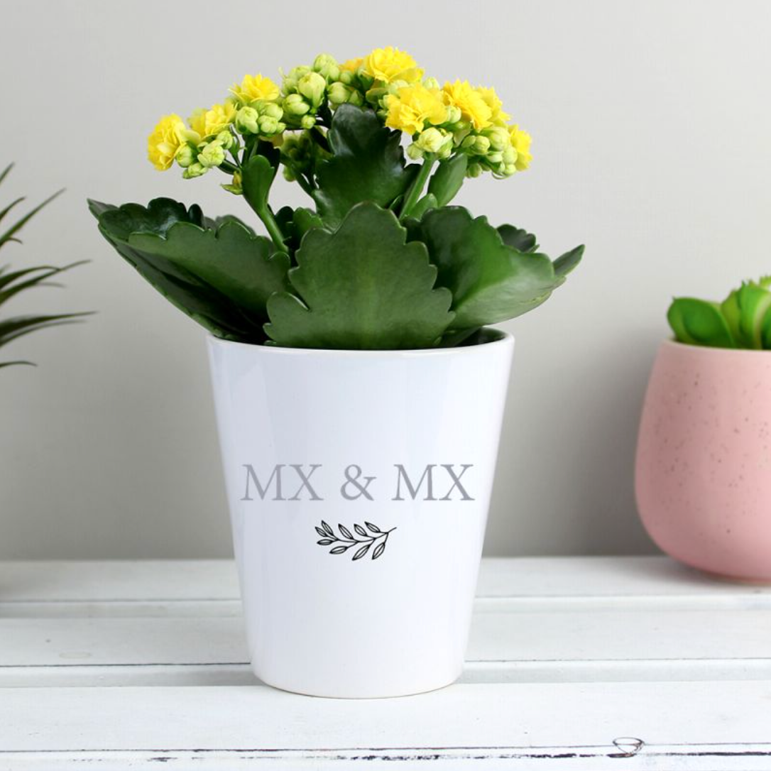 Mx & Mx - Non-Binary Couple Personalised Plant Pot | Gift