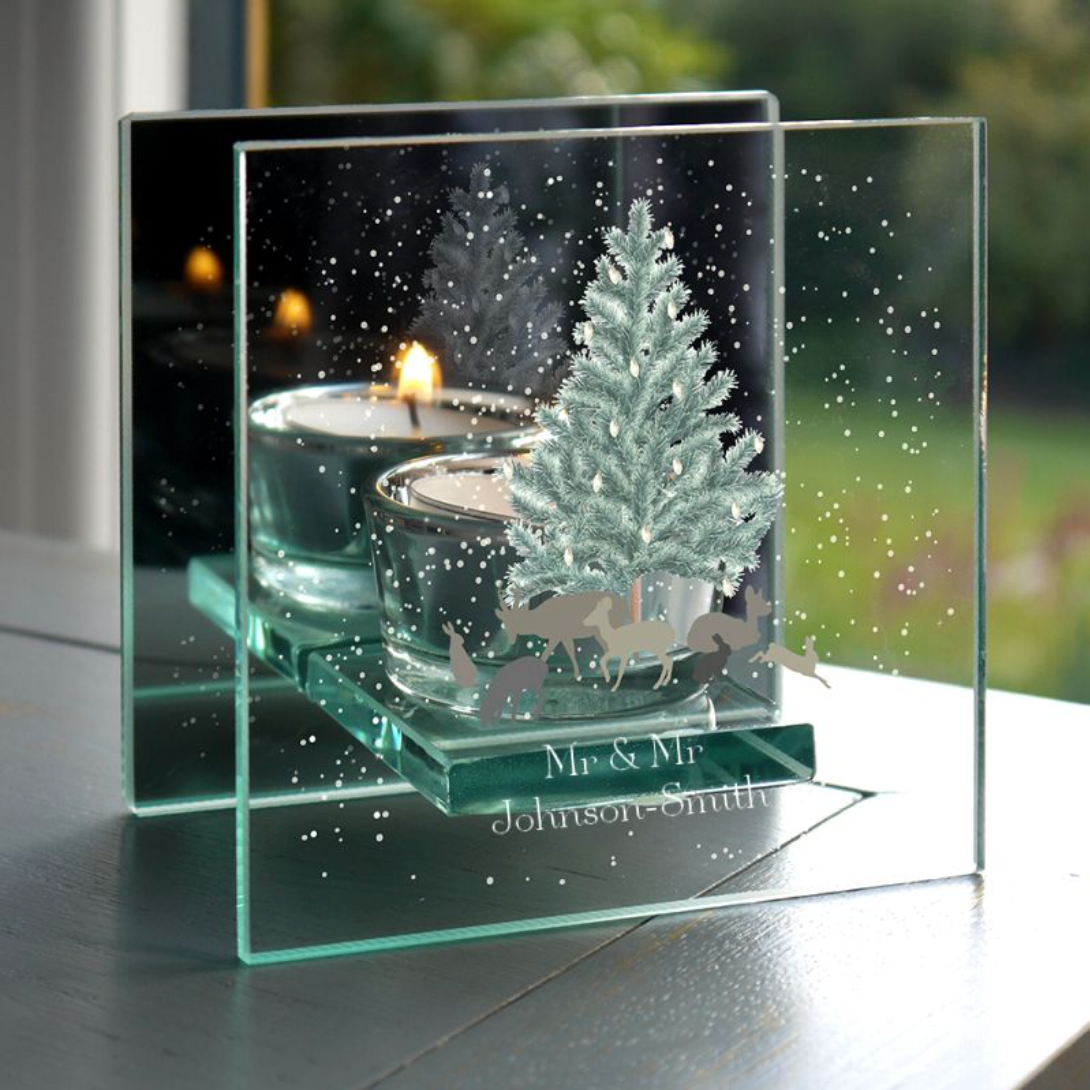 Mr & Mr - Gay Couple Personalised Christmas Tea Light Holder | Gift