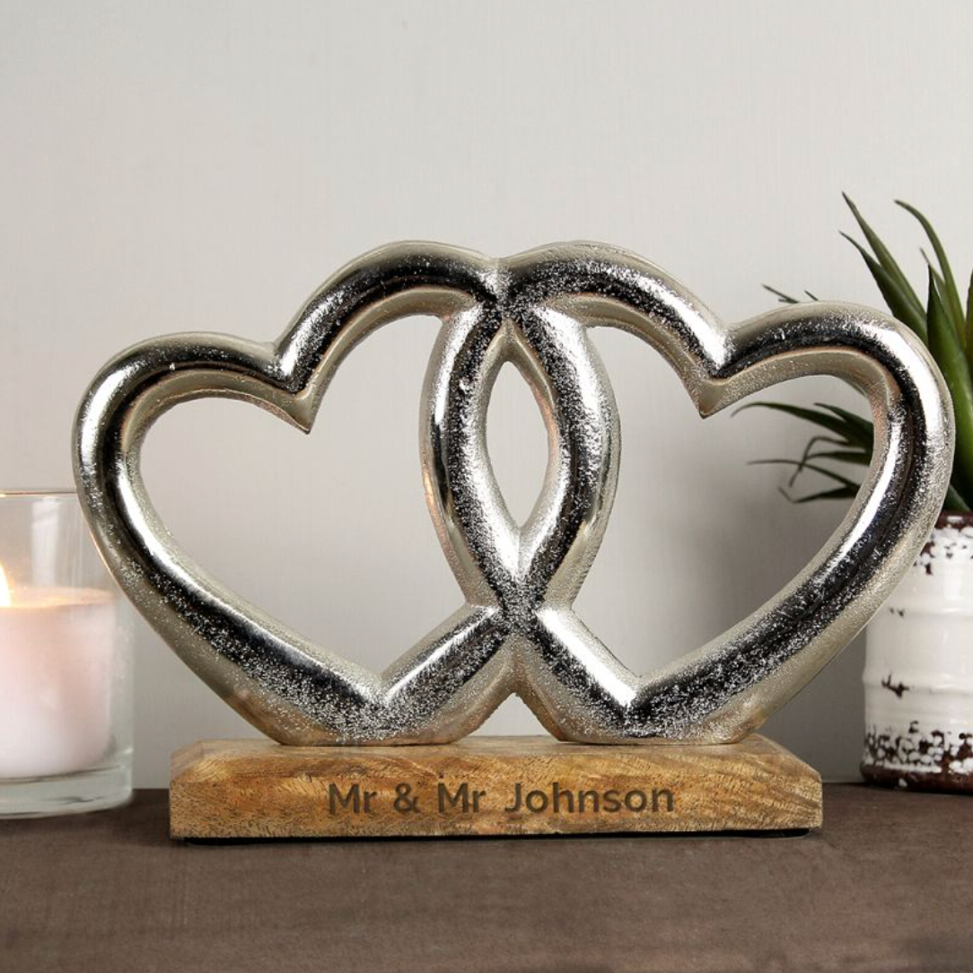 Mr & Mr - Gay Couple Personalised Heart Ornament | Gift