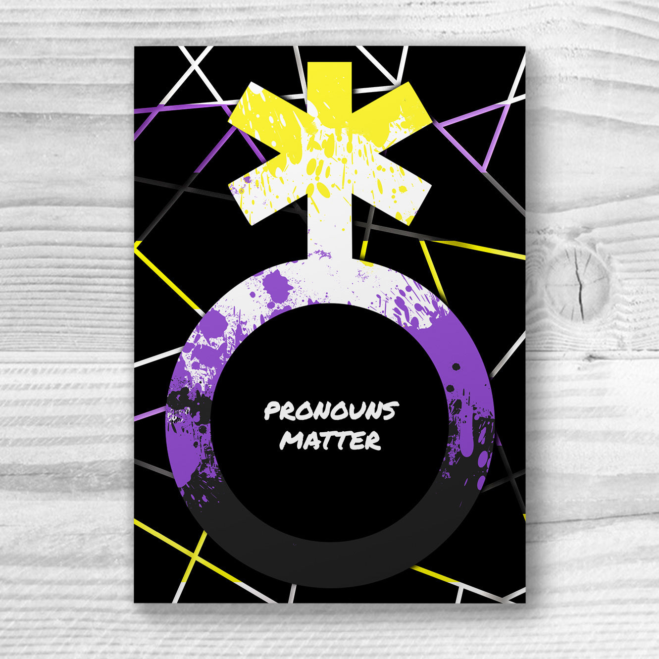 Pronouns Matter - Non-Binary Card | Gift