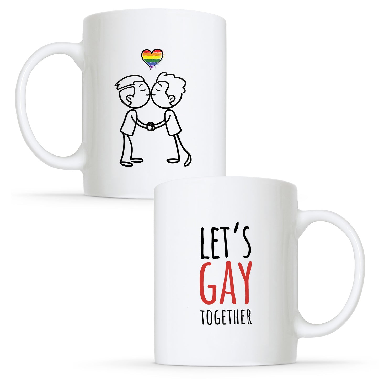 Let's Gay Together - Gay Couple Mug Set | Gift