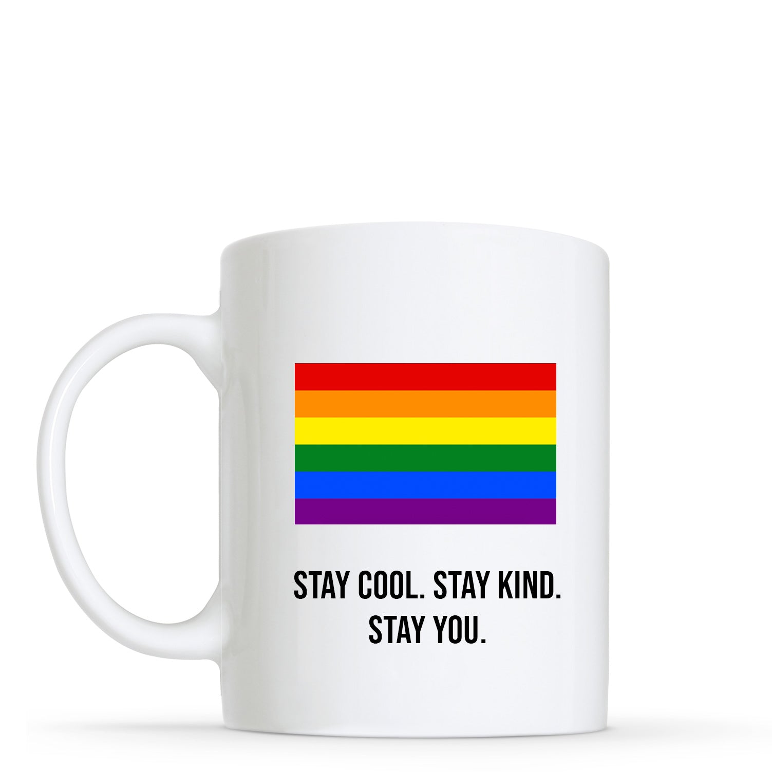 Stay You - LGBTQ+ (Rainbow) Flag Shape Mug | Gift
