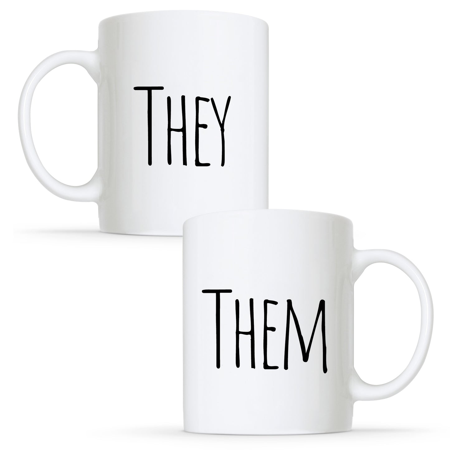 They & Them - Non-Binary Couple Mug Set | Gift