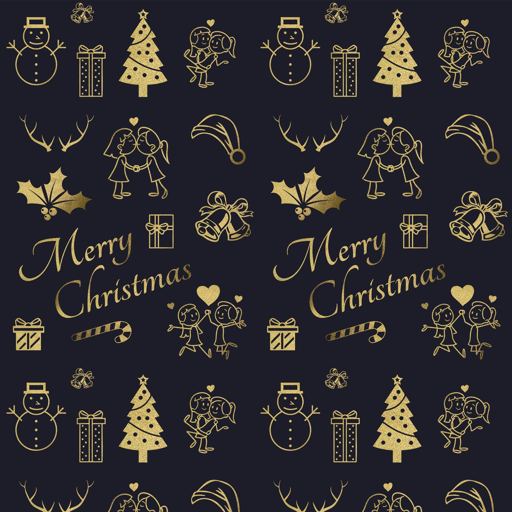 Lesbian Gay Couple Christmas Wrapping Paper | Gift