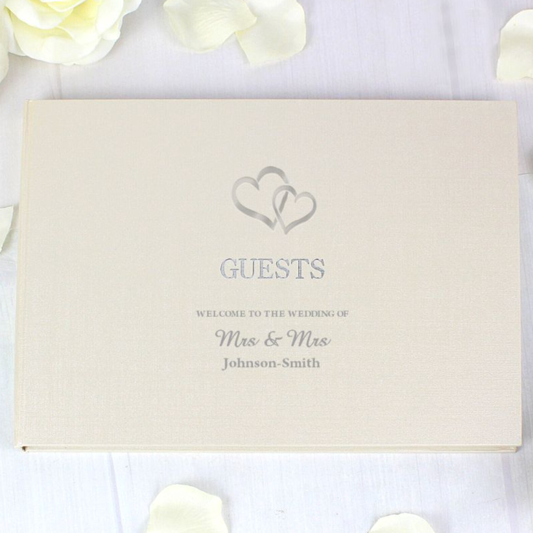 Mrs & Mrs - Lesbian Gay Couple Personalised Guestbook | Wedding Gift