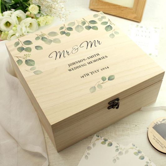 Mr & Mr - Gay Couple Personalised Keepsake Box | Wedding Gift