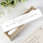 Mr & Mr - Gay Couple Personalised Certificate Holder | Wedding Gift
