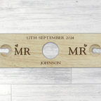 Mr & Mr - Gay Couple Personalised Wine Glass & Bottle Holder | Gift