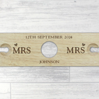 Mrs & Mrs - Lesbian Gay Couple Personalised Wine Glass & Bottle Holder | Gift