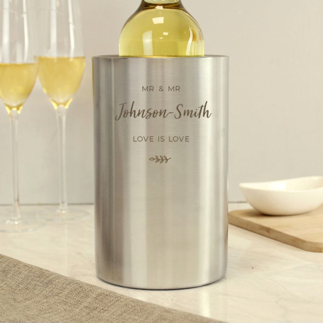 Mr & Mr - Gay Couple Personalised Wine Cooler | Gift