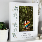 Mrs & Mrs - Lesbian Gay Couple Personalised Botanical Box Photo Frame | Gift