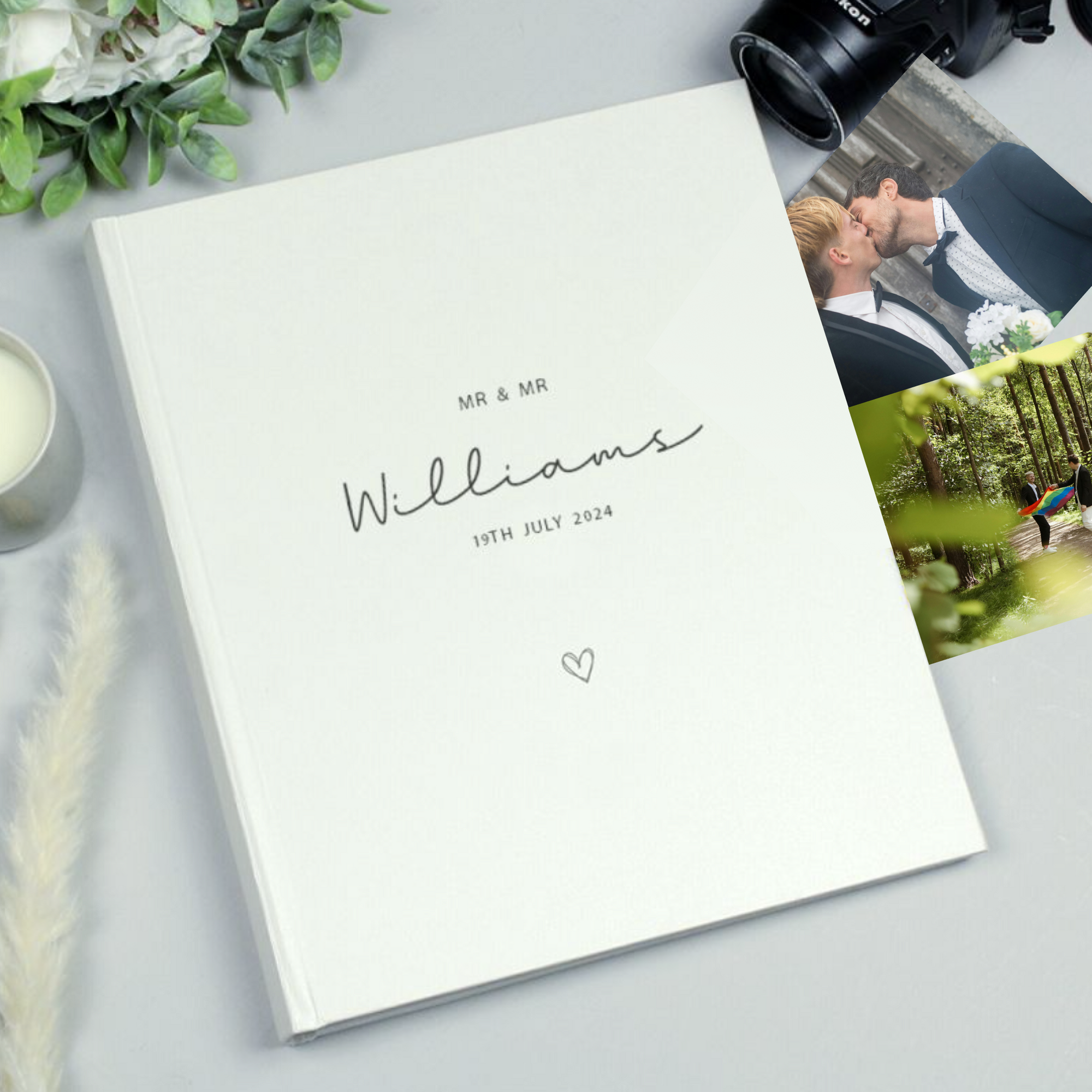 Mr & Mr - Gay Couple Personalised Photo Album | Wedding Gift
