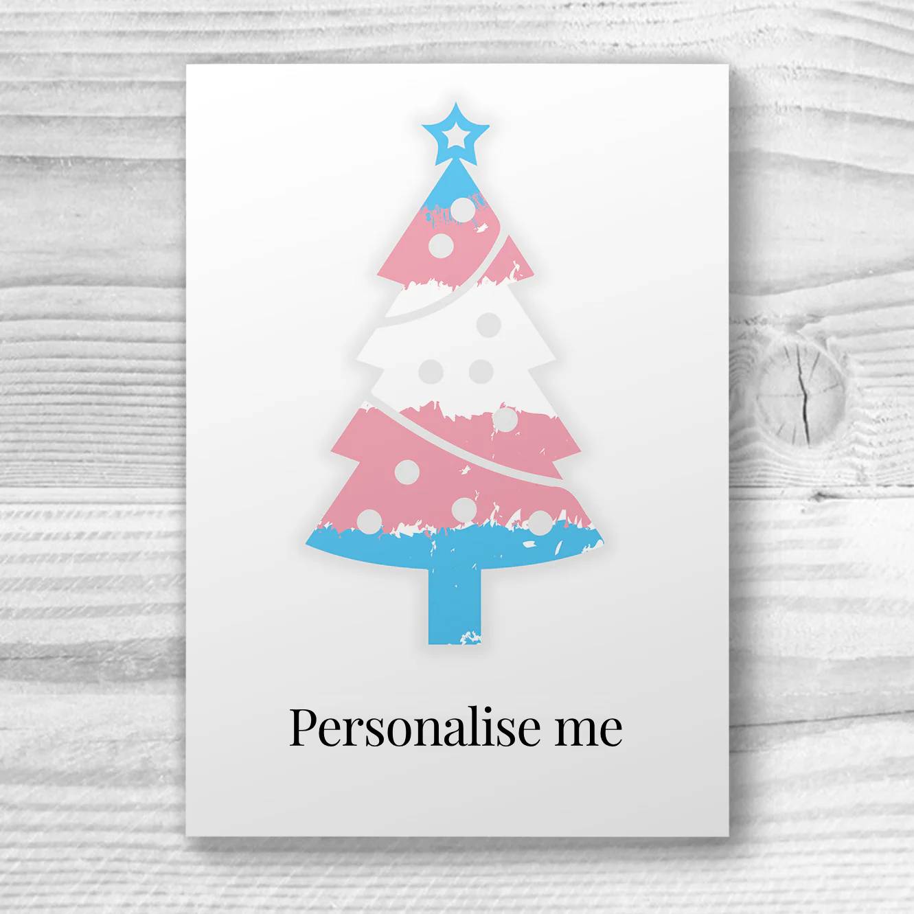 Personalised LGBTQ+ Christmas Card - Xmas Tree