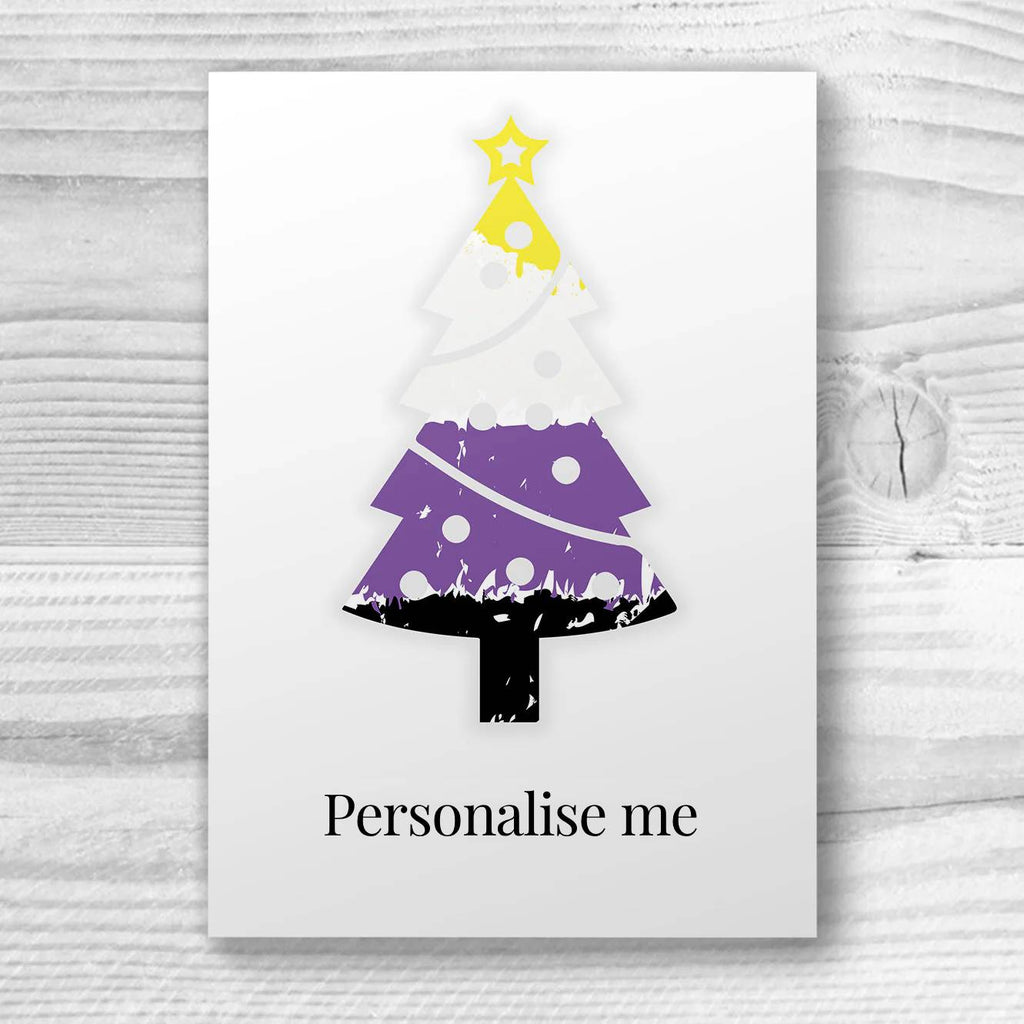 Personalised LGBTQ+ Christmas Card - Xmas Tree