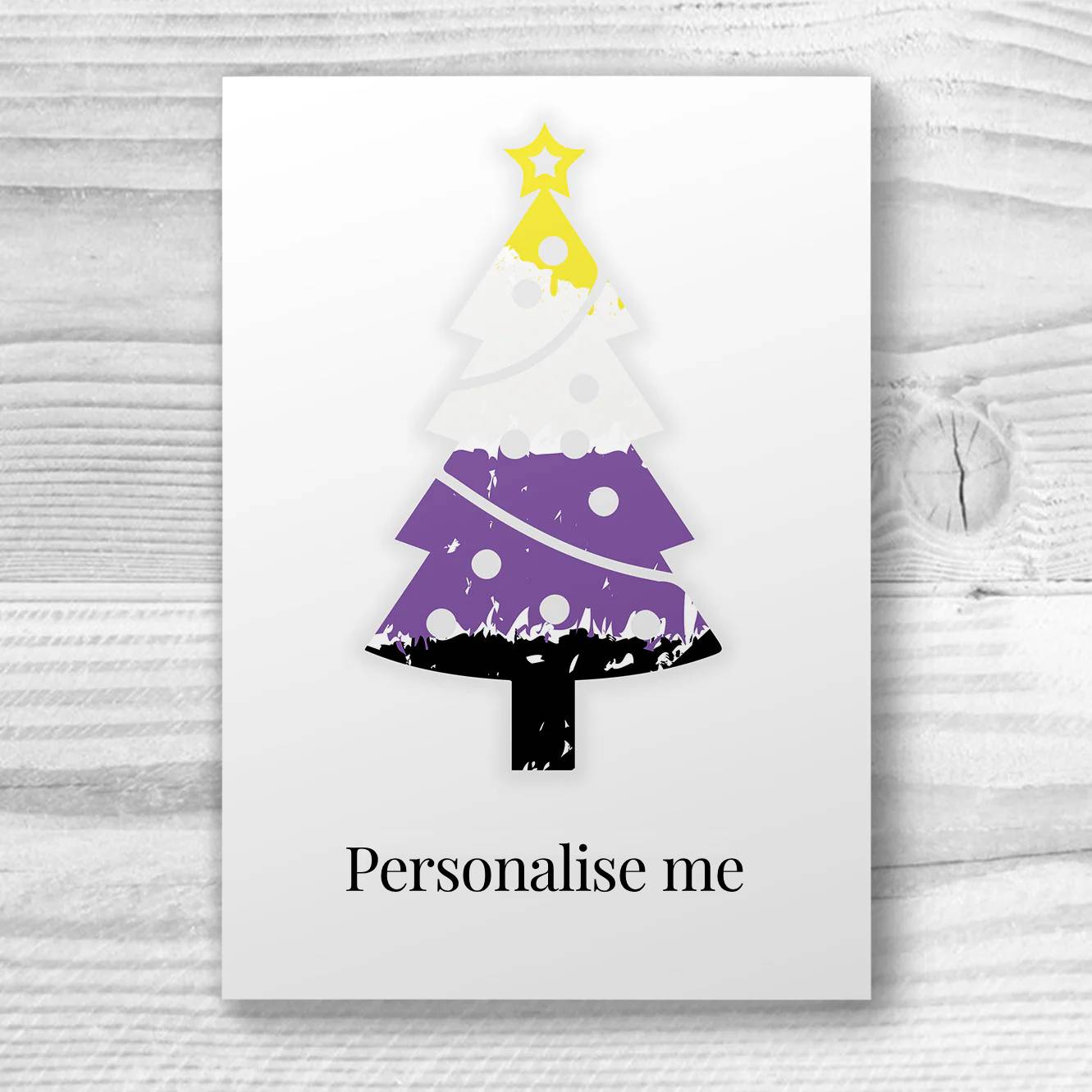 Personalised LGBTQ+ Christmas Card - Xmas Tree