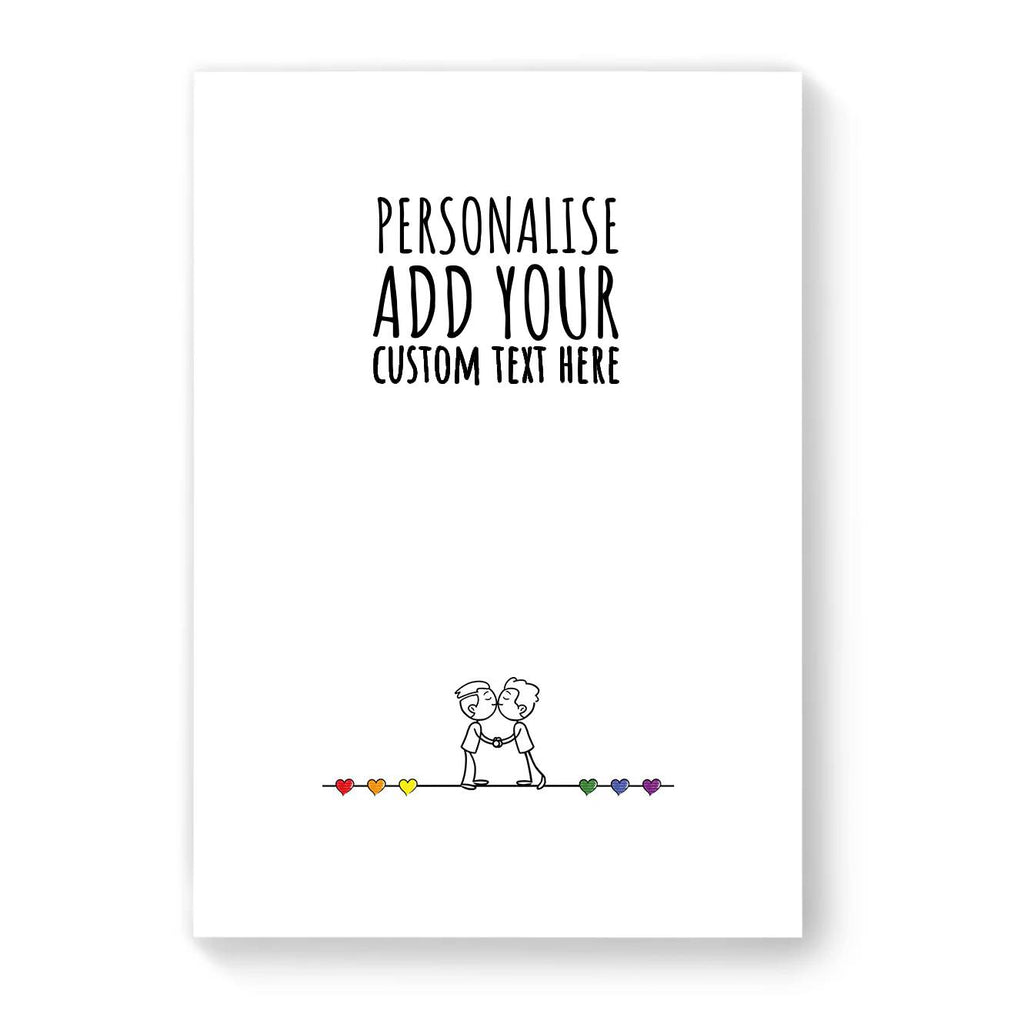 Personalised Gay Couple Card - Multiple Designs Available