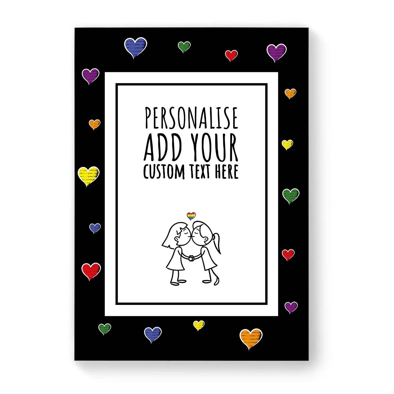 Personalised Lesbian Gay Couple Card - Multiple Designs Available