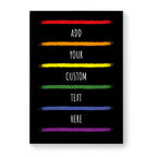 Personalised LGBTQ+ Card - Rainbow Stripes