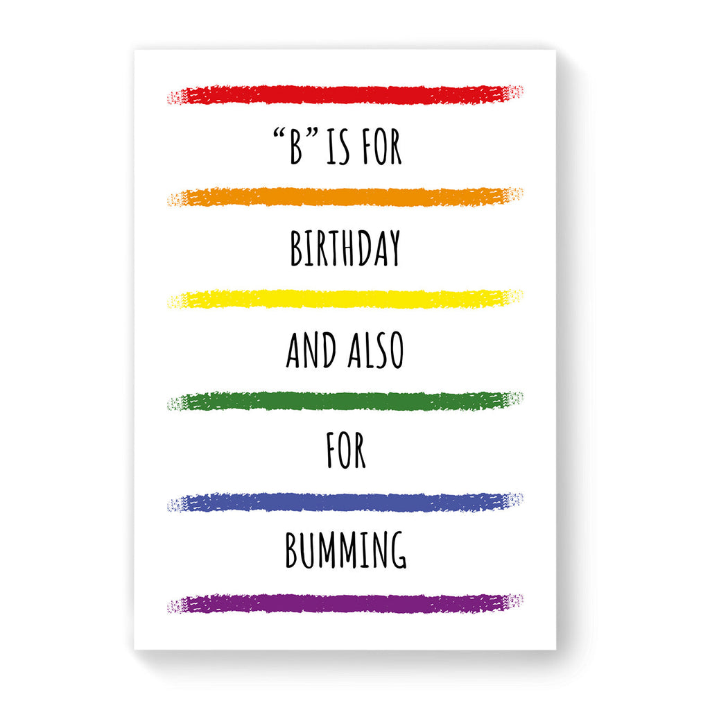 B is for Birthday - Gay Birthday Card