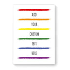 Personalised LGBTQ+ Card - Rainbow Stripes
