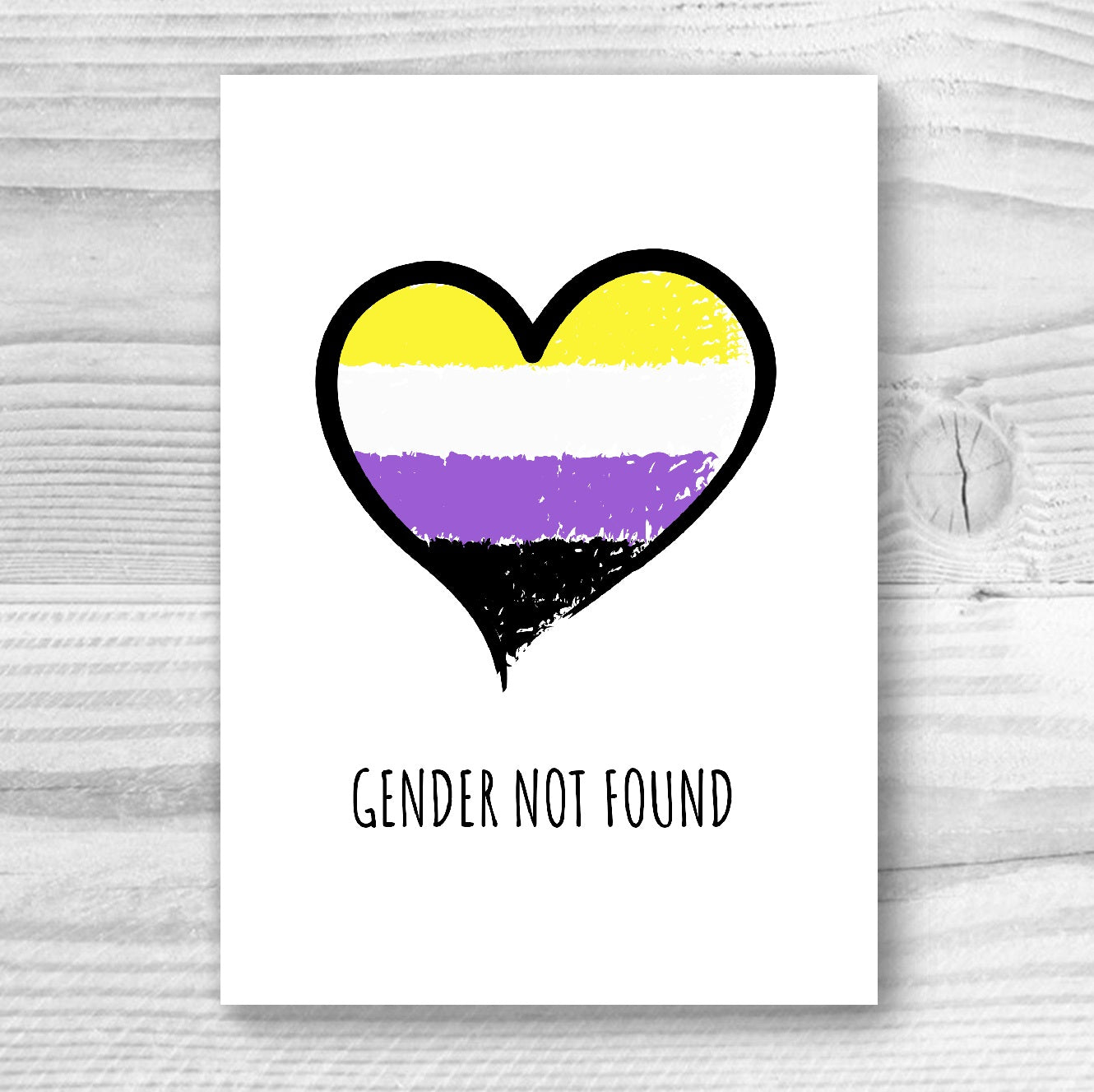 Gender Not Found - Non-Binary Card | Gift