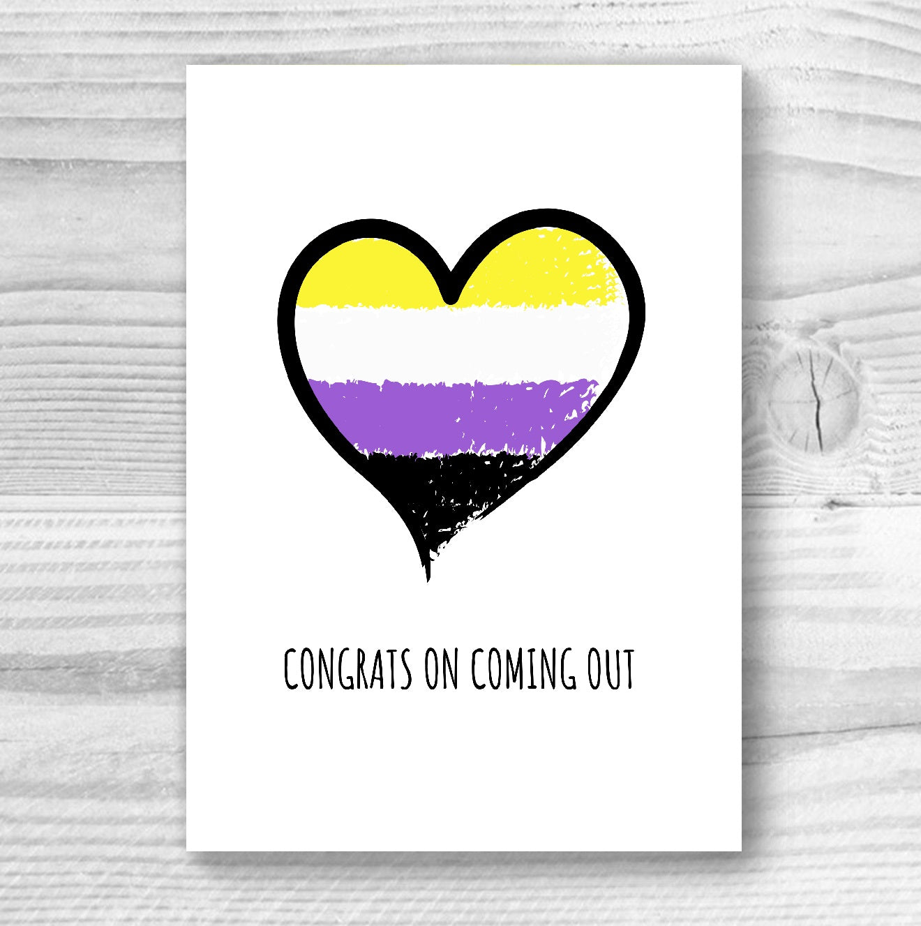 Congrats on Coming Out - Non-Binary Card | Gift