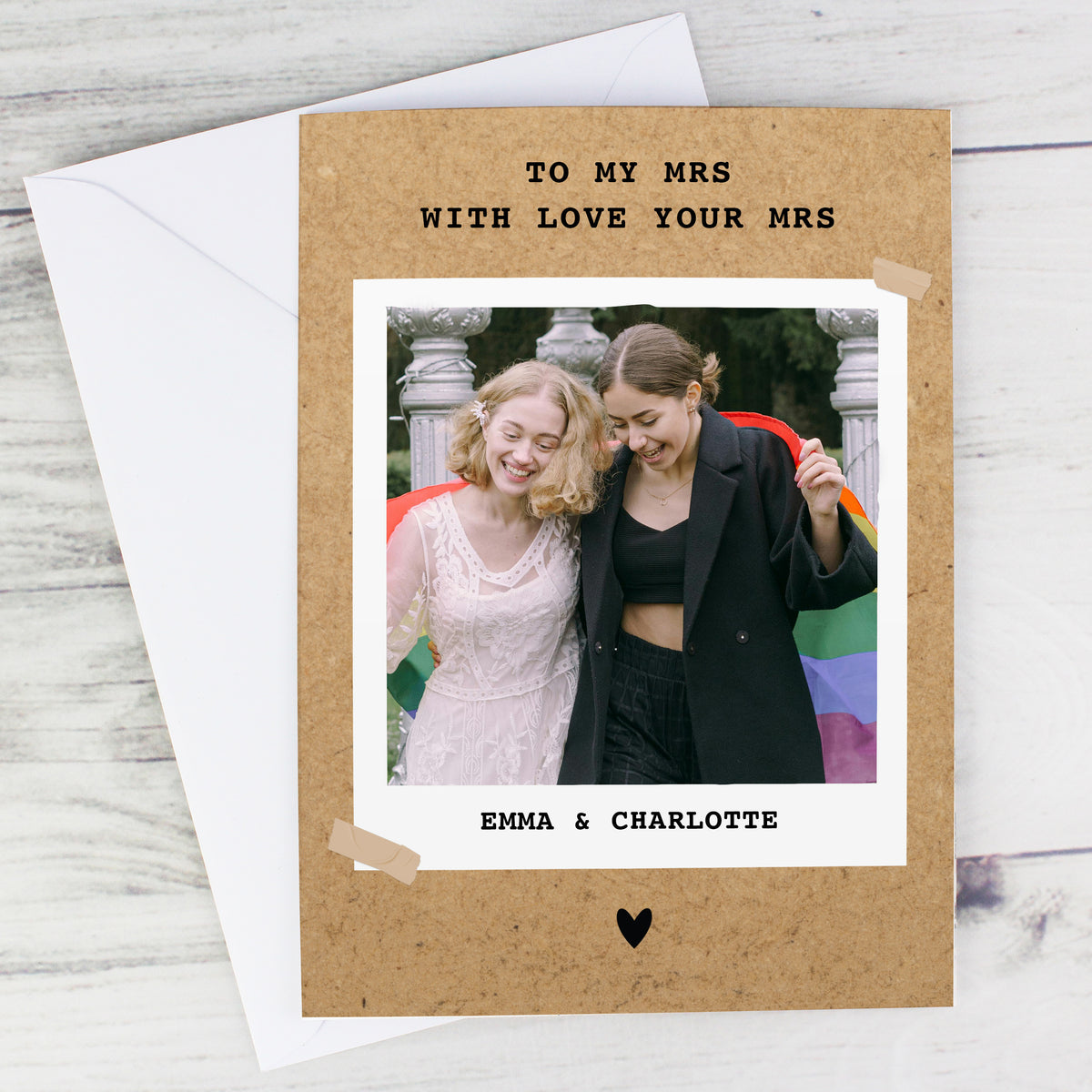 To My Mrs - Lesbian Gay Couple Card - Photo Upload | Gift