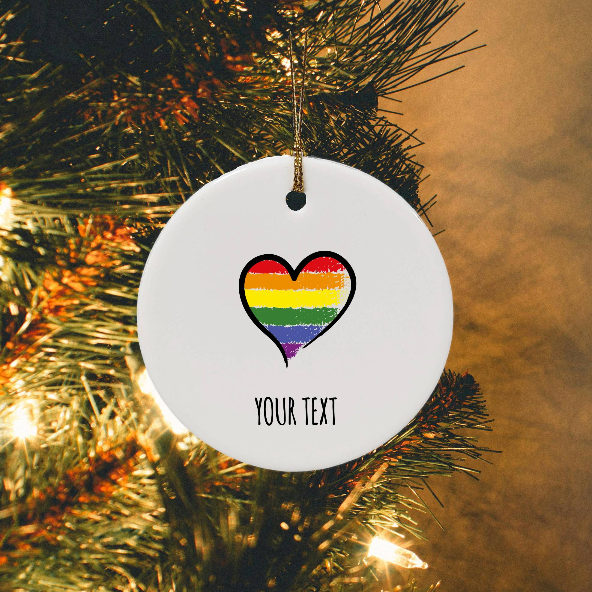 LGBTQ+ Personalised Xmas Bauble Decoration - Multiple Designs | Gift