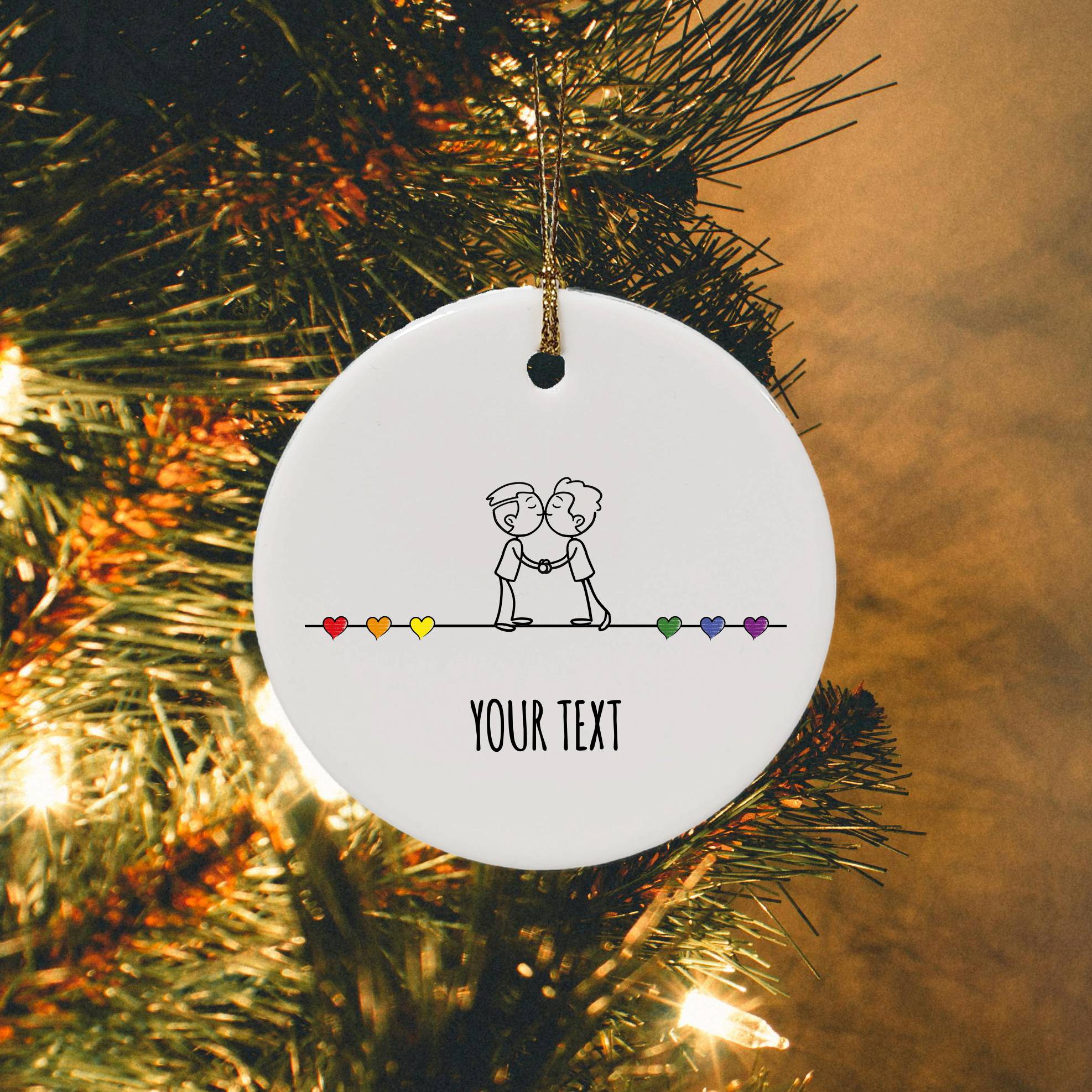 LGBTQ+ Personalised Xmas Bauble Decoration - Multiple Designs | Gift