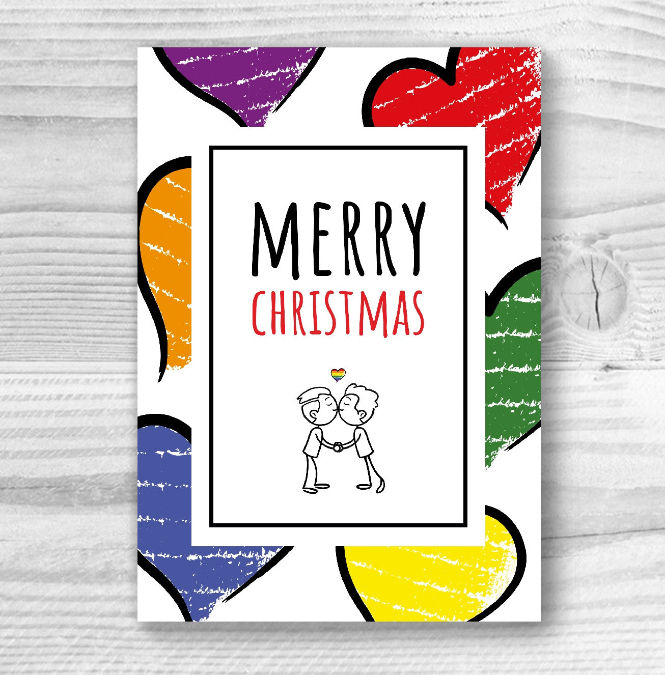 Merry Christmas - Gay Couple Xmas Card | Gift