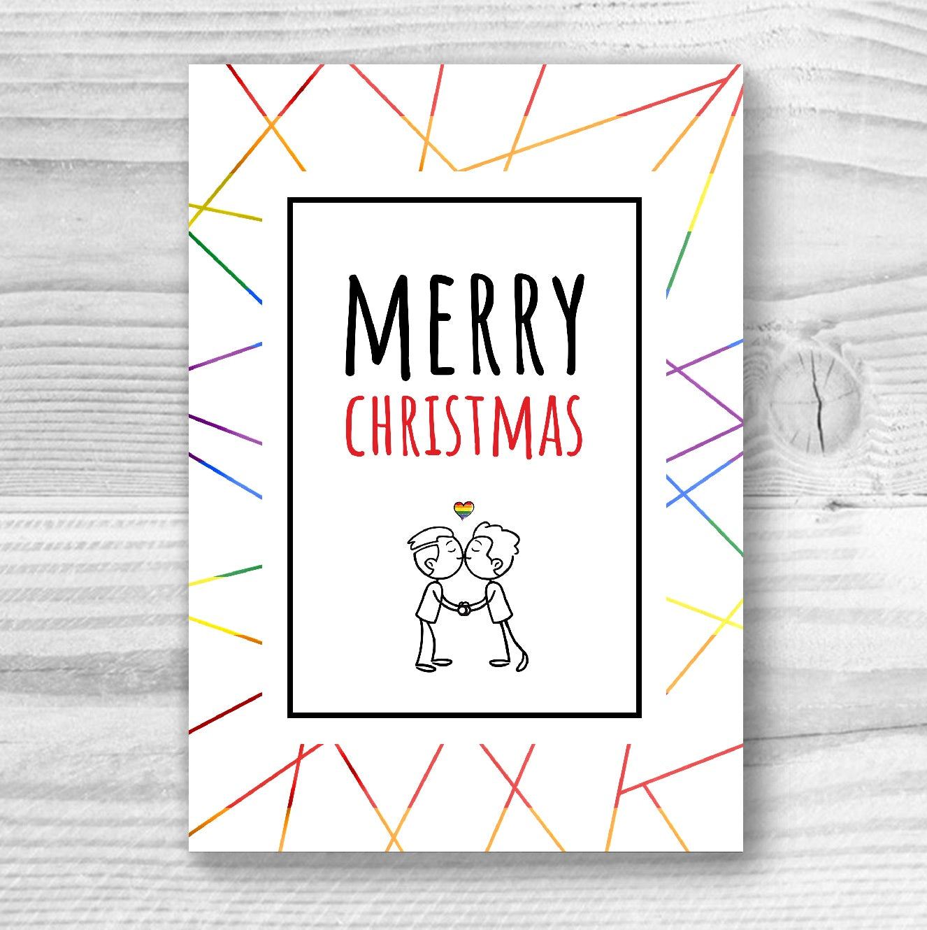 Merry Christmas - Gay Couple Xmas Card | Gift