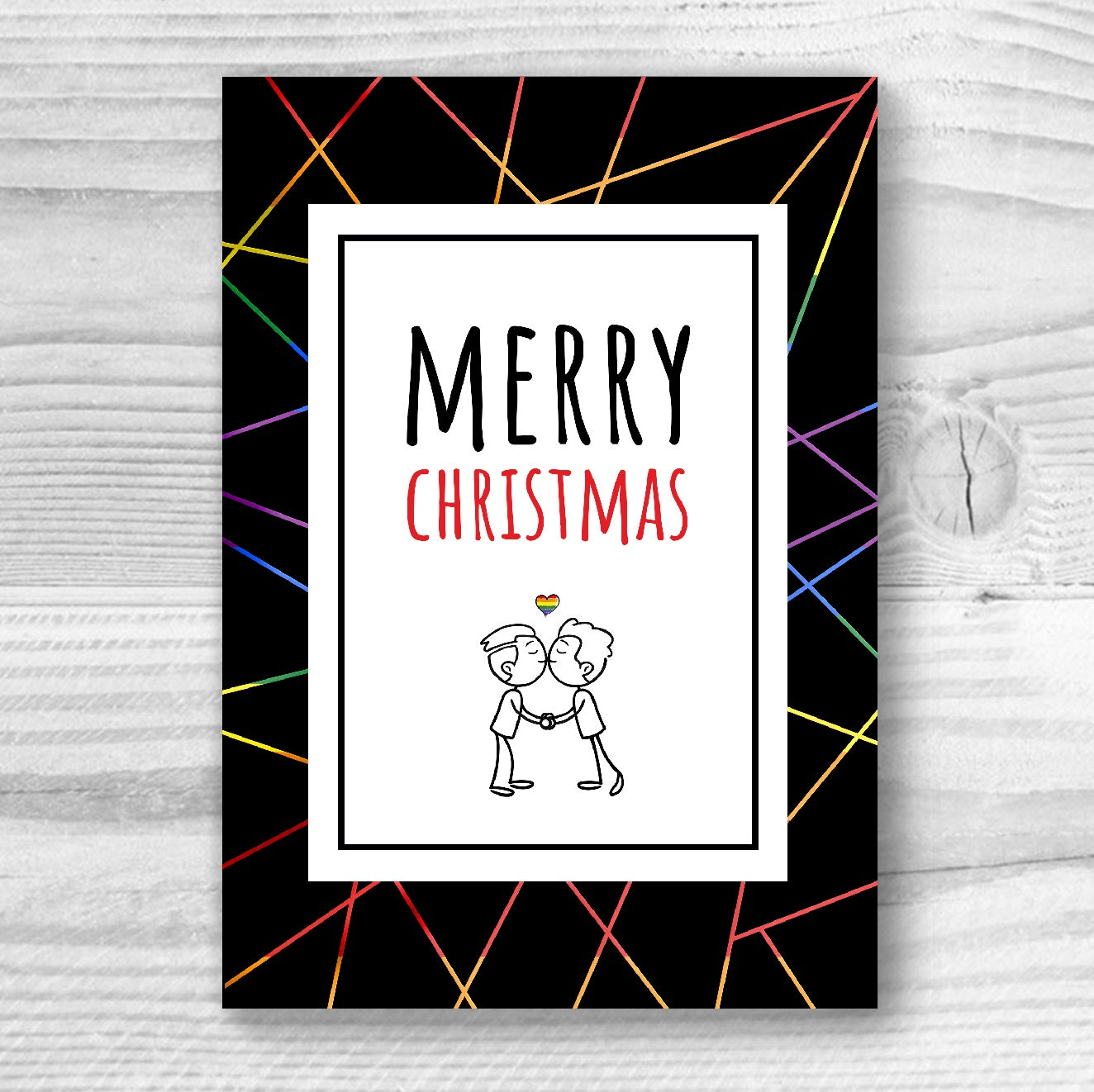 Merry Christmas - Gay Couple Xmas Card | Gift