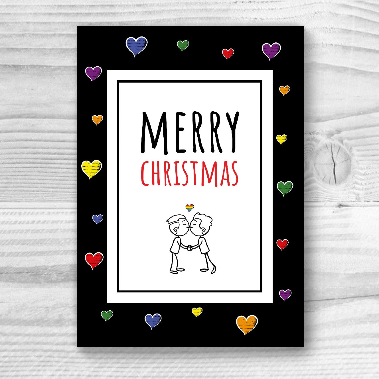 Merry Christmas - Gay Couple Xmas Card | Gift