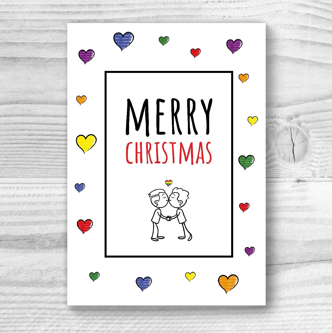 Merry Christmas - Gay Couple Xmas Card | Gift