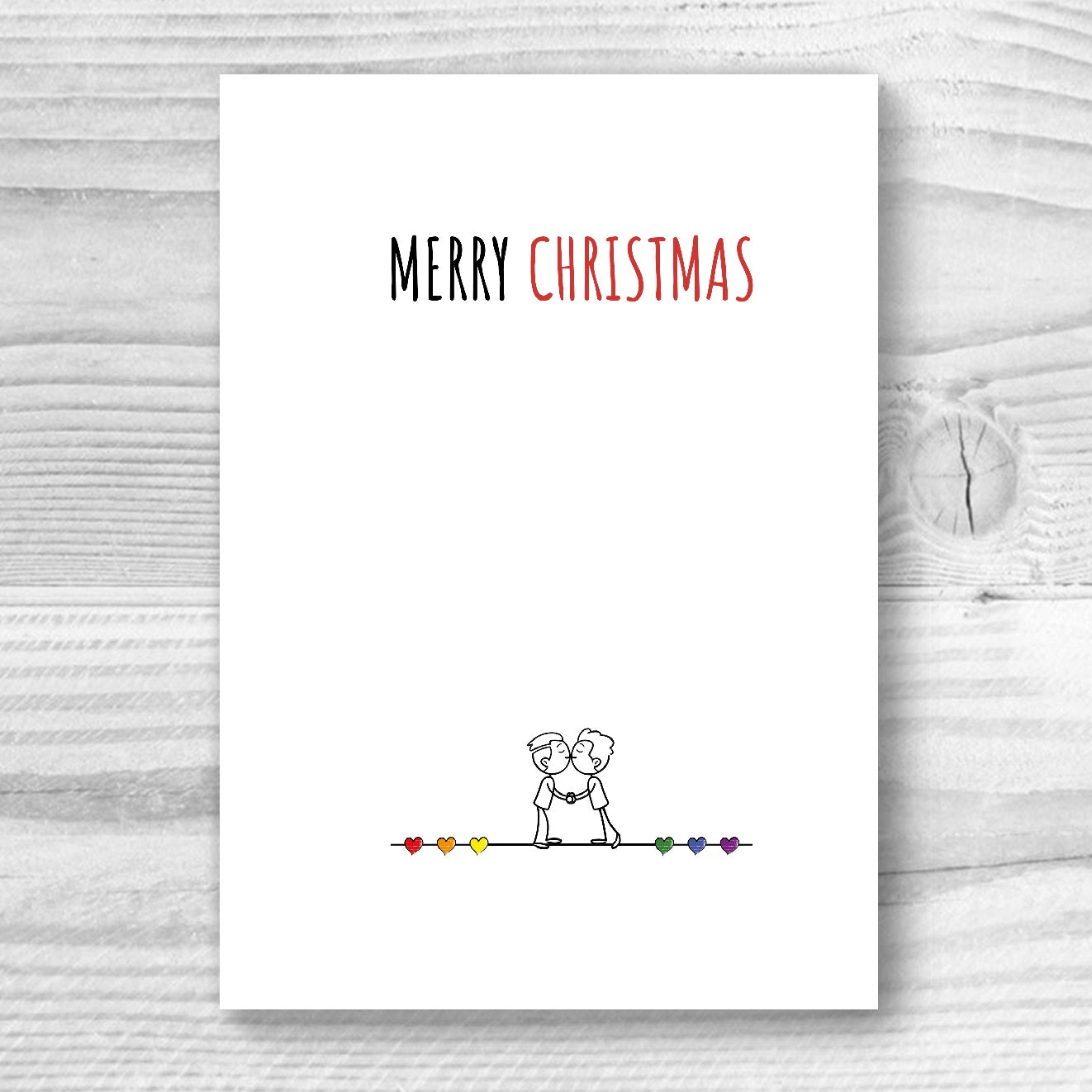 Merry Christmas - Gay Couple Xmas Card | Gift