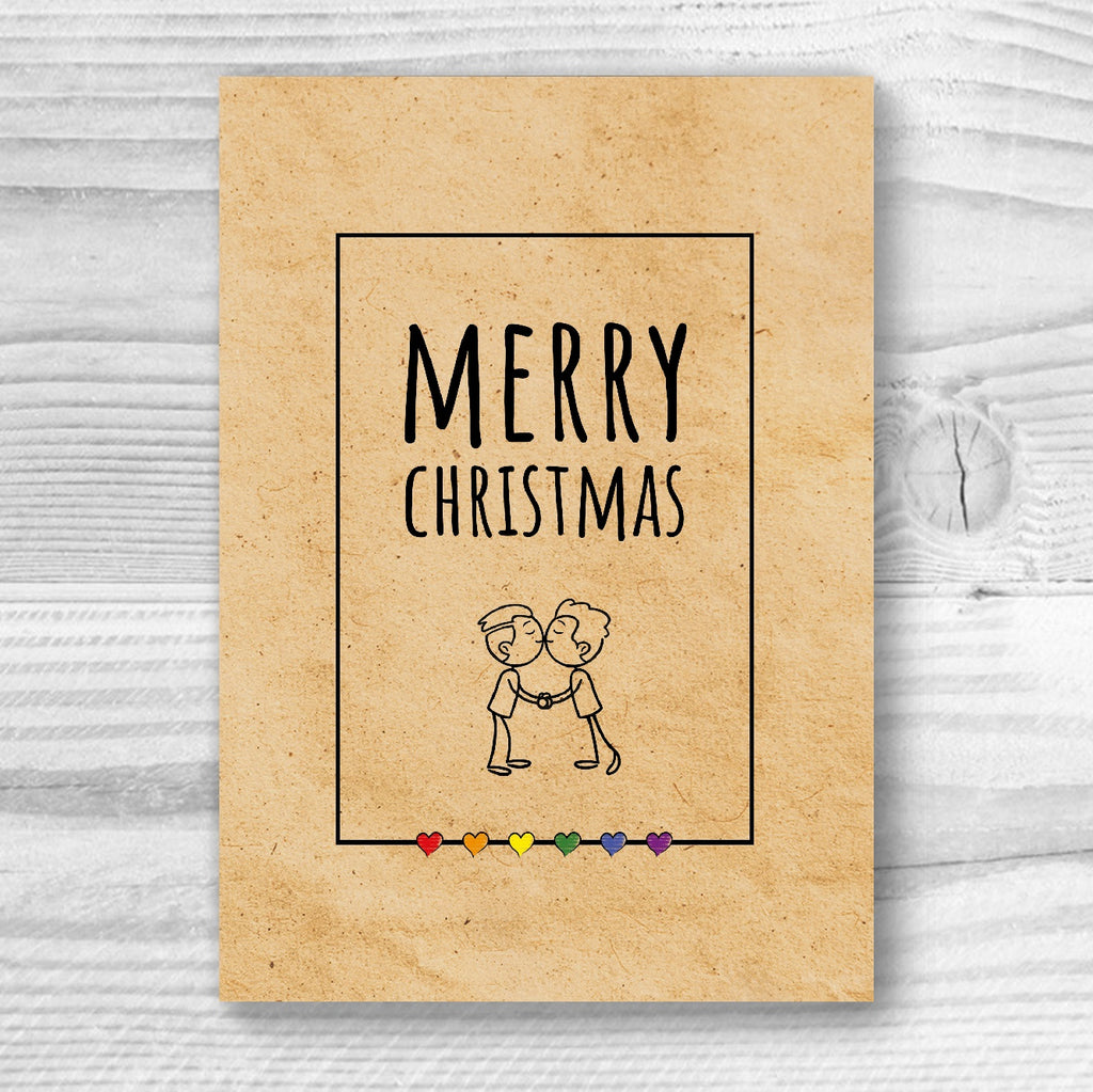 Merry Christmas - Gay Couple Xmas Card | Gift