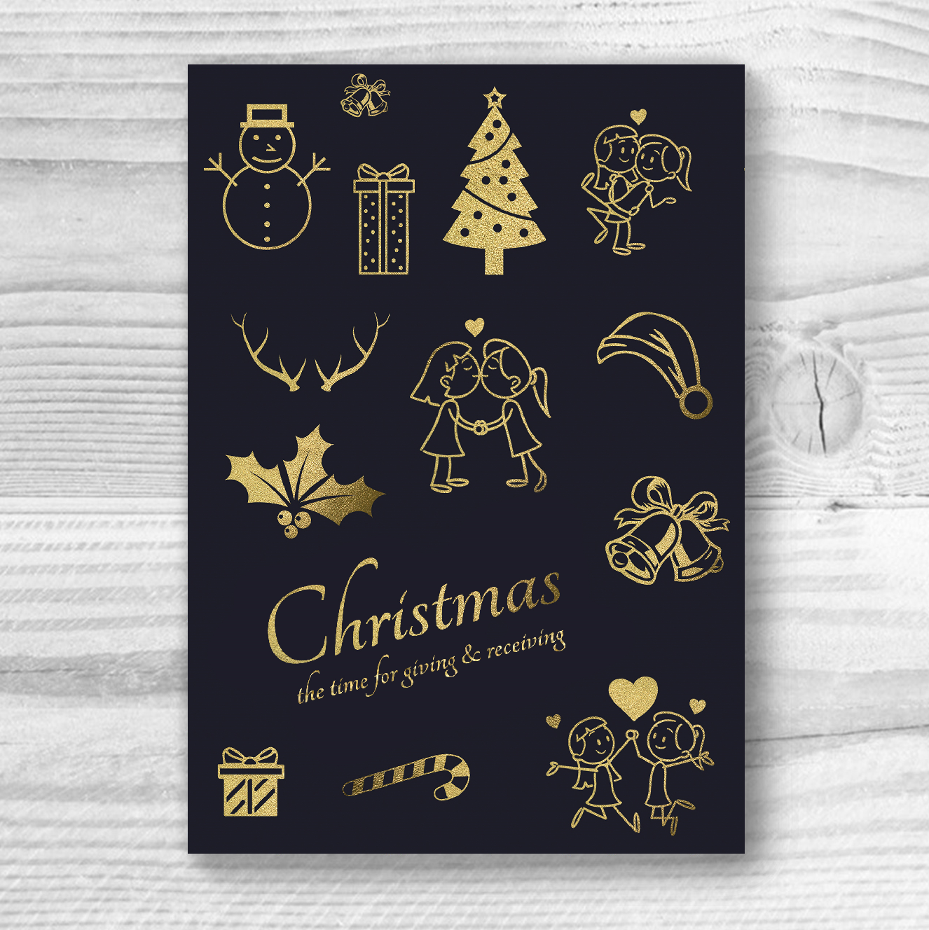 The Time for Giving and Receiving - Lesbian Gay Xmas Card | Gift