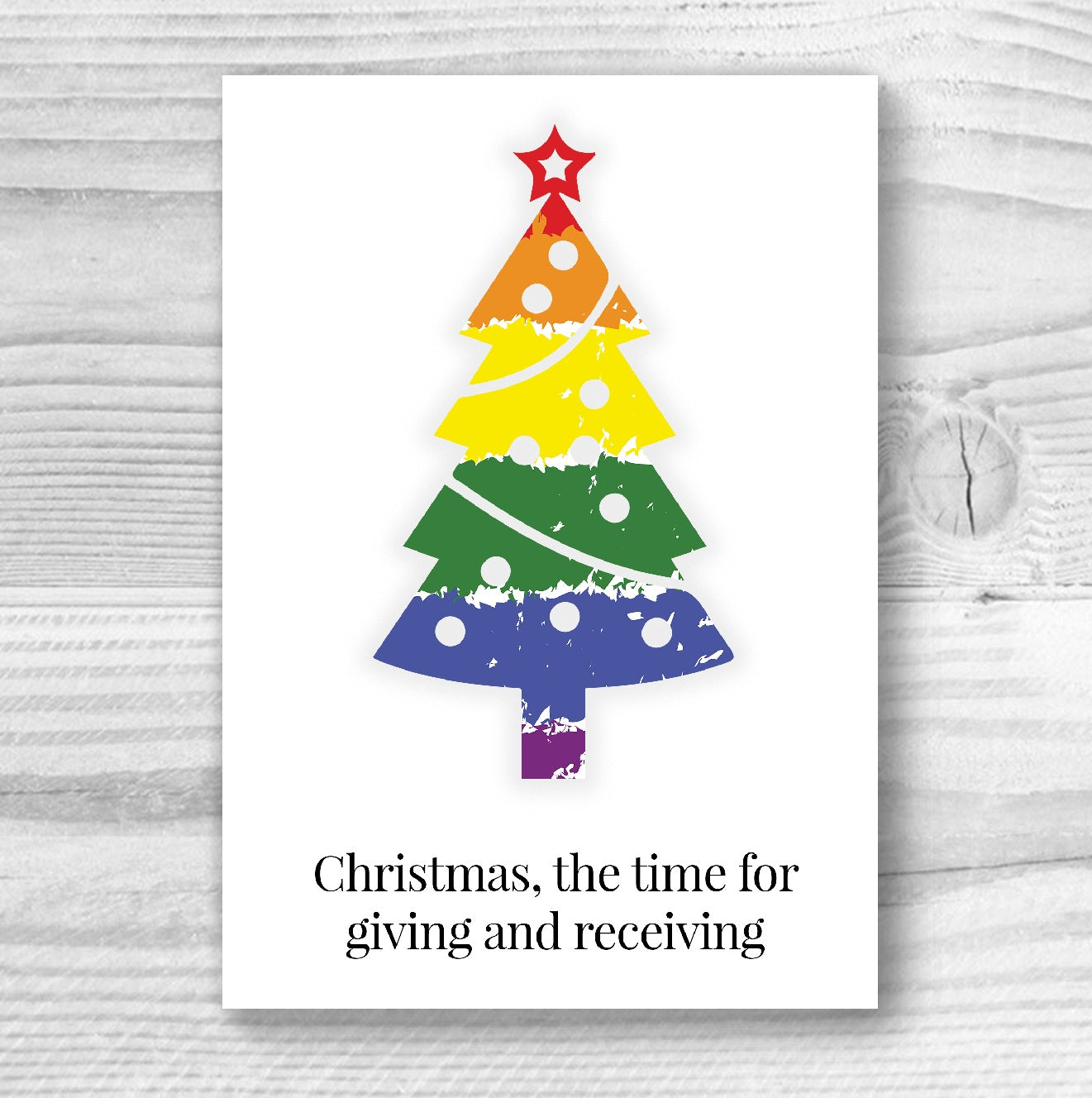 The Time for Giving and Receiving - Lesbian Gay Xmas Card | Gift