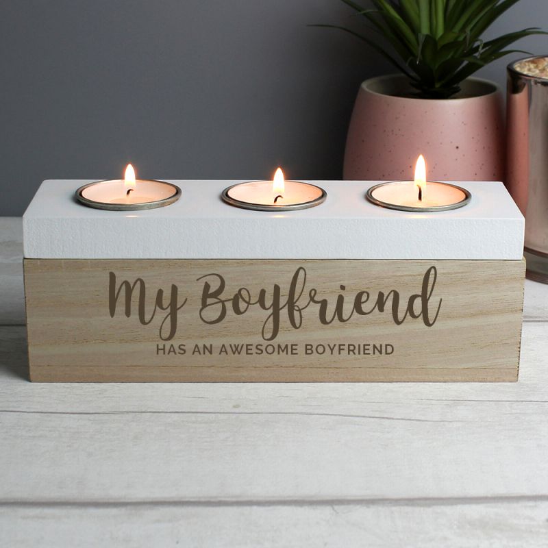 Gay Couple Triple Tea Light Box | Gift