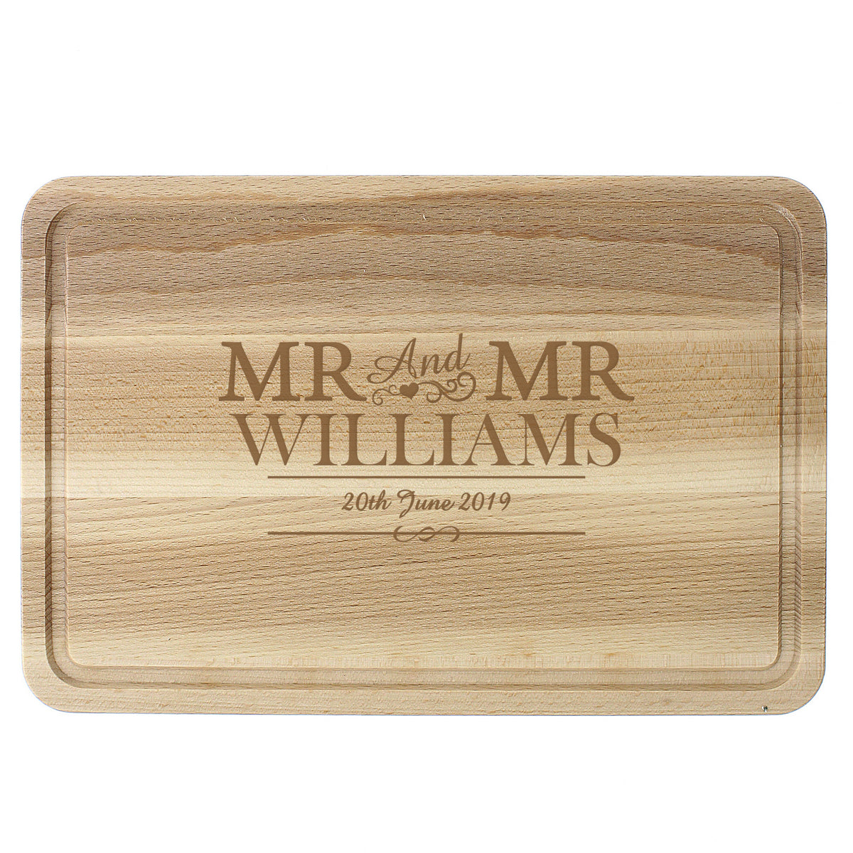 Mr &amp; Mr - Gay Couple Personalised Chopping Board | Gift