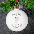 Mrs & Mrs - Lesbian Gay Couple Personalised Wedding Xmas Bauble Decoration | Gift