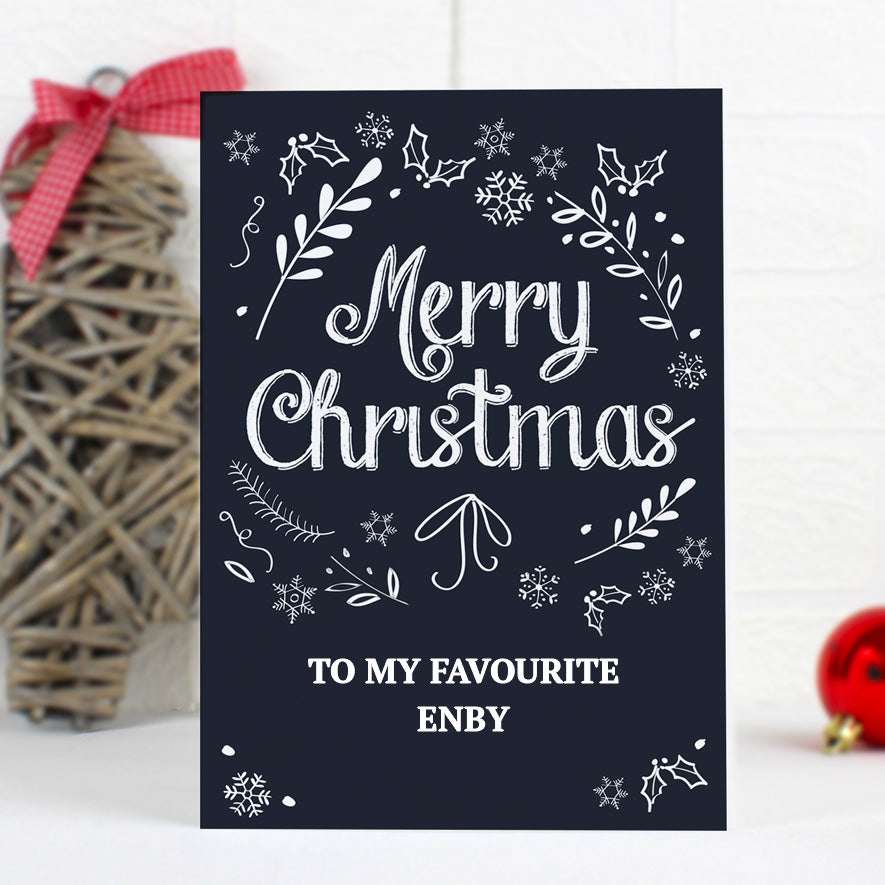 Favourite Enby - Xmas Card - Christmas Frost | Gift