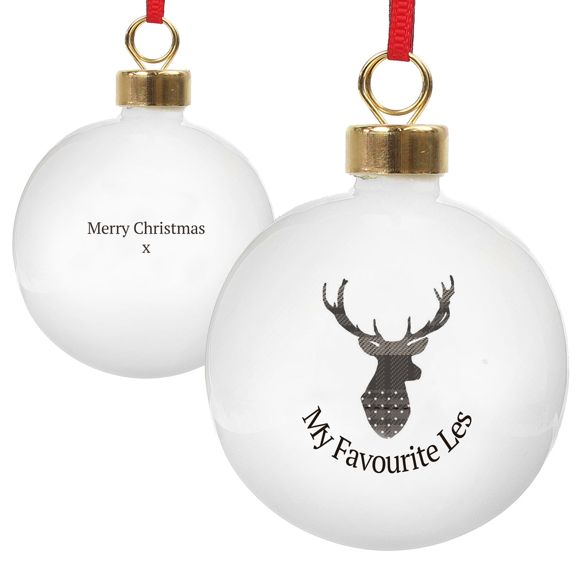 Lesbian Gay Stag Xmas Bauble Decoration | Gift