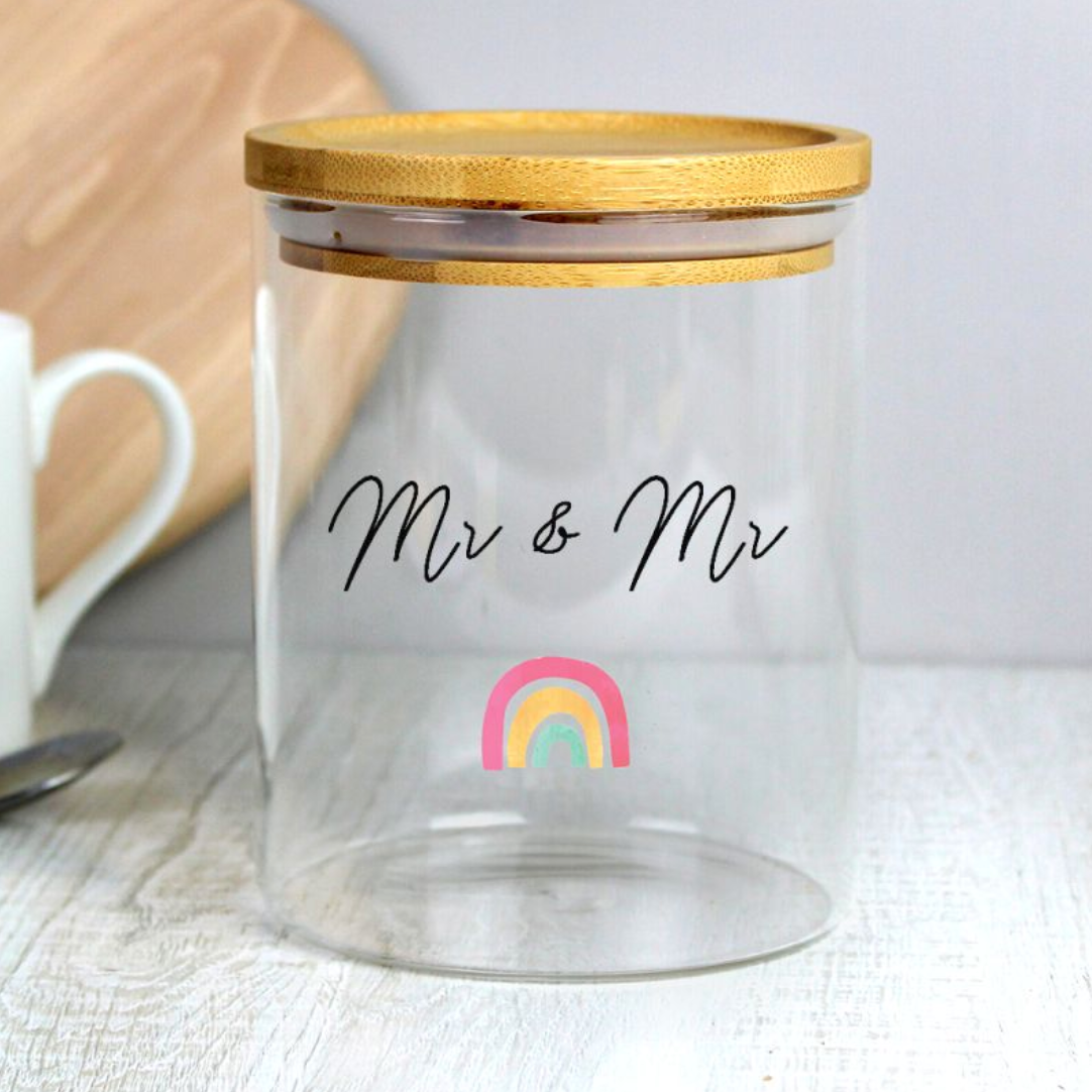 Mr &amp; Mr - Gay Couple Glass Jar | Gift