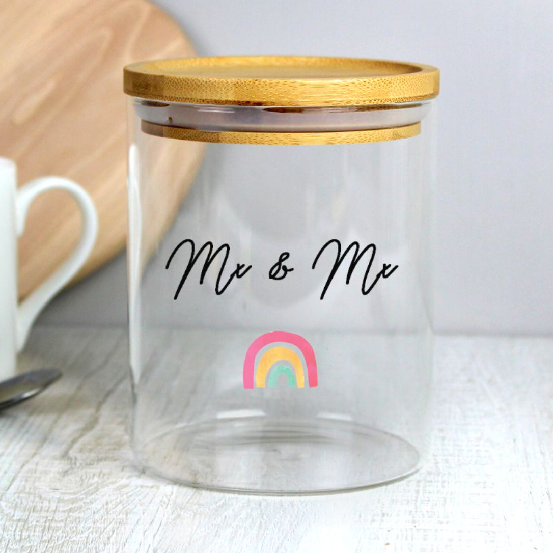 Mx & Mx - Non-Binary Couple Glass Jar | Gift