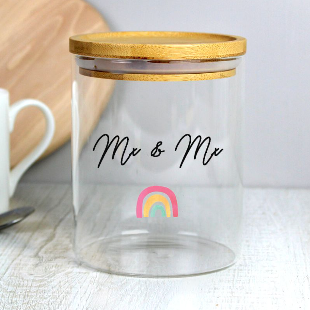 Mx &amp; Mx - Non-Binary Couple Glass Jar | Gift