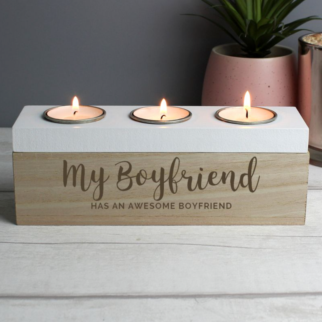 Gay Couple Triple Tea Light Box | Gift