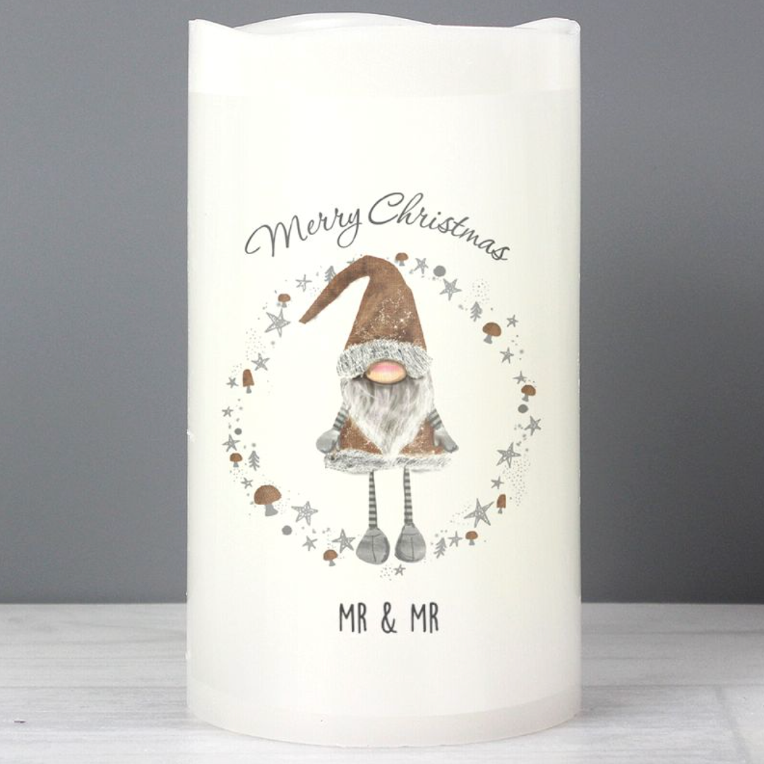 Mr & Mr - Gay Couple Christmas Gnome LED Candle | Gift